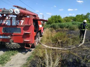Детальніше про статтю В останній день липня ліквідували пожежу: горіла суха трава