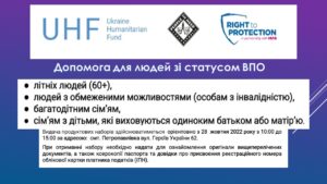 Детальніше про статтю Люди зі статусом ВПО можуть отримати продукти