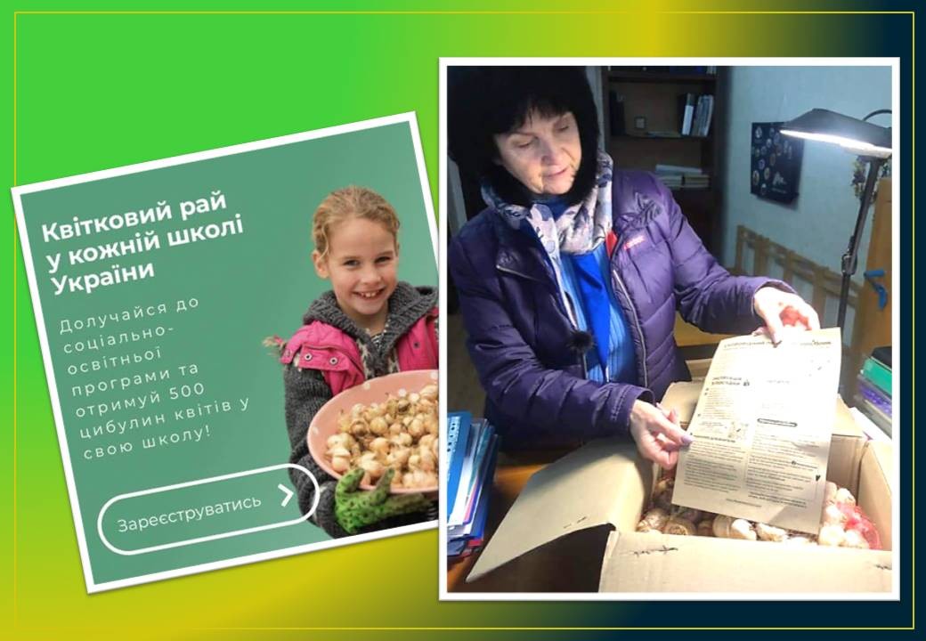 Ви зараз переглядаєте Квіти з Нідерландів розквітнуть в Хорошівській гімназії