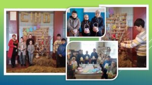 Детальніше про статтю У Лозівському старостаті виготовляли святкові кошики, писанки із сіна та прикрашали Великоднє дерево