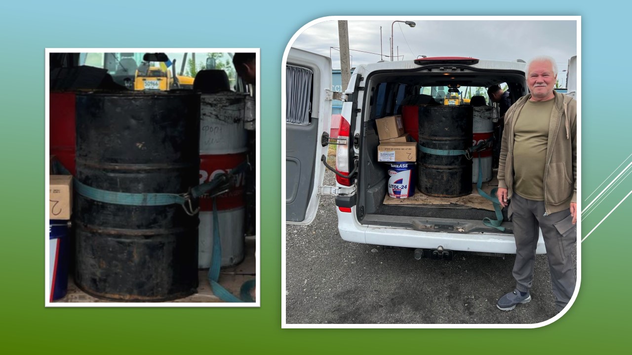 Ви зараз переглядаєте 600 літрів мастила передав керівник агрофірми «Нібас» бійцям на передову