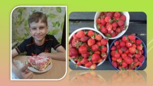 Детальніше про статтю Пиріг з полуницею для Тимофійчика