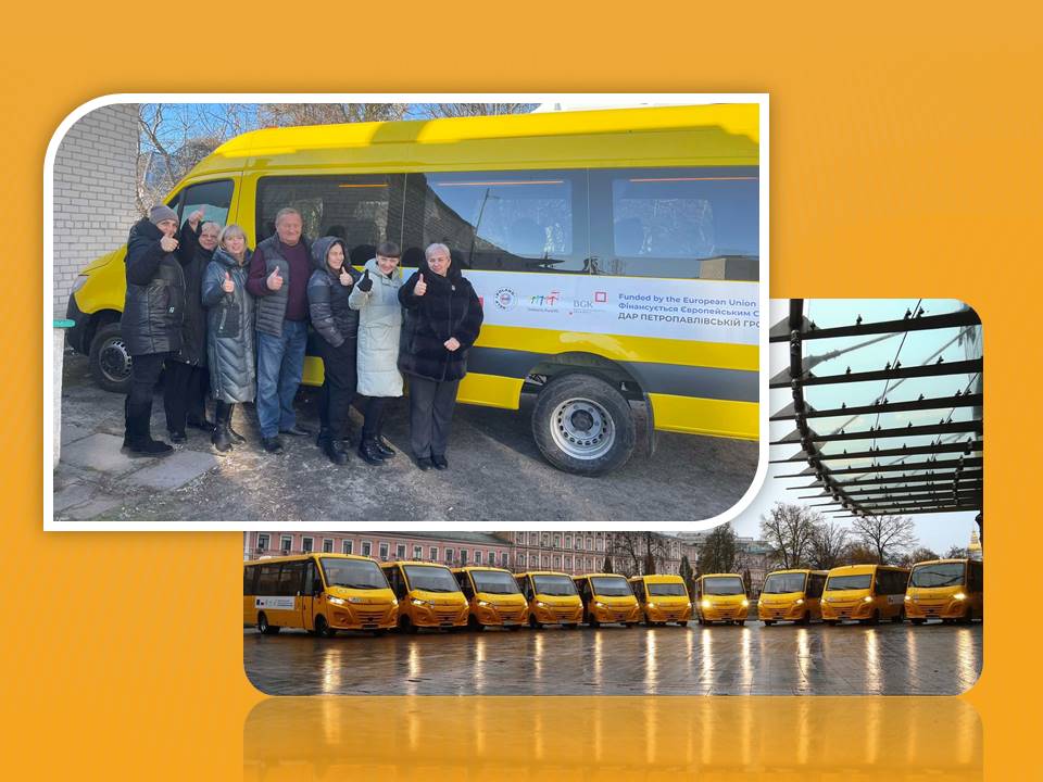 Детальніше про статтю Новий шкільний автобус Петропавлівській громаді передали міжнародні партнери