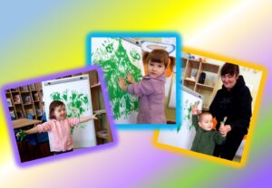 Детальніше про статтю Заняття з арт-терапії провели в Петропавлівці: діти і батьки створювали чарівну ялинку