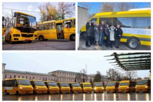 Детальніше про статтю У 2023 році автопарк Петропавлівської громади поповнився двома шкільними автобусами